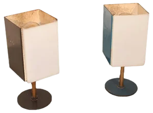 Mid-Century Italian Colored Table Lamps, 1950s, Set of 2
