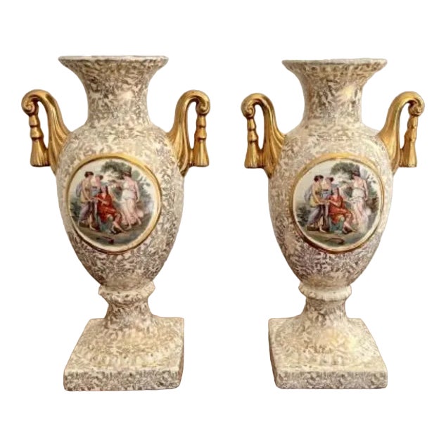 Antique Victorian Vases, 1890, Set of 2 For Sale