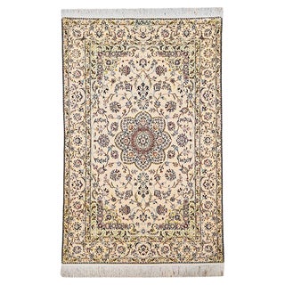 Vintage Nain Silk Rug, 1990s For Sale