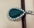 15 Ct Pear Hydro Emerald & 4 Ct Diamond Pendent/Necklace 18 Kt White Gold large, breathtaking, statement Emerald and...
