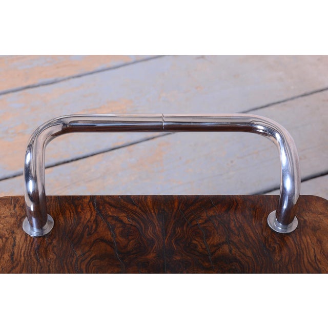 Art Deco Trolley in Walnut, Czech, 1920s For Sale - Image 9 of 18