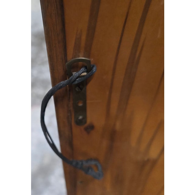 French Pair of Vintage Henredon French Regency Louis XVI Style Walnut and Brass Arched Wall Mirrors. For Sale - Image 3 of 8