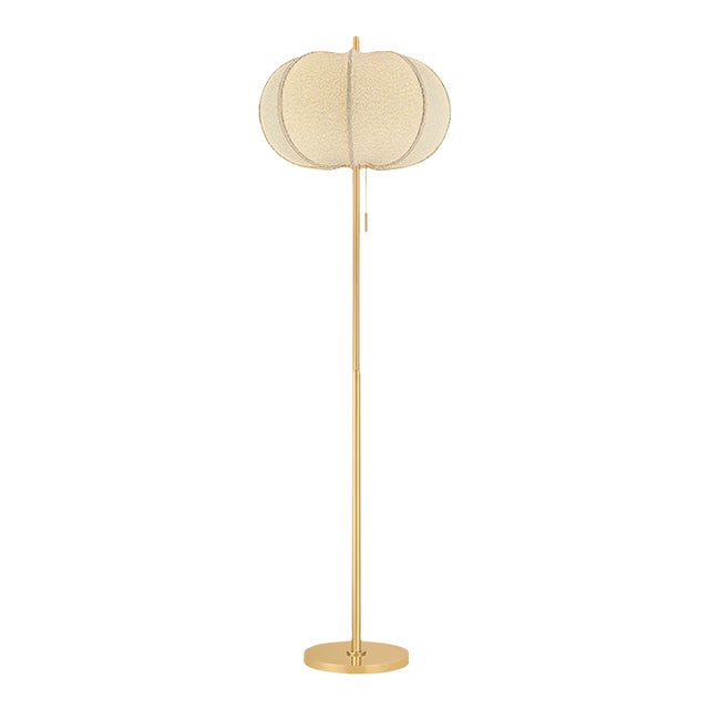 Mitzi Alexandra 20 in. 1 Light Floor Lamp in Aged Brass Finish For Sale