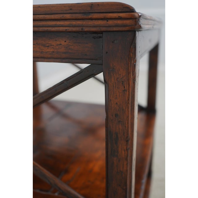 Theodore Alexander Distressed Finish Square Lamp Table For Sale - Image 11 of 15