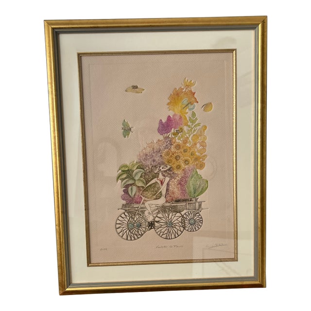 1960s Vendedor De Flores Signed Print Cises For Sale