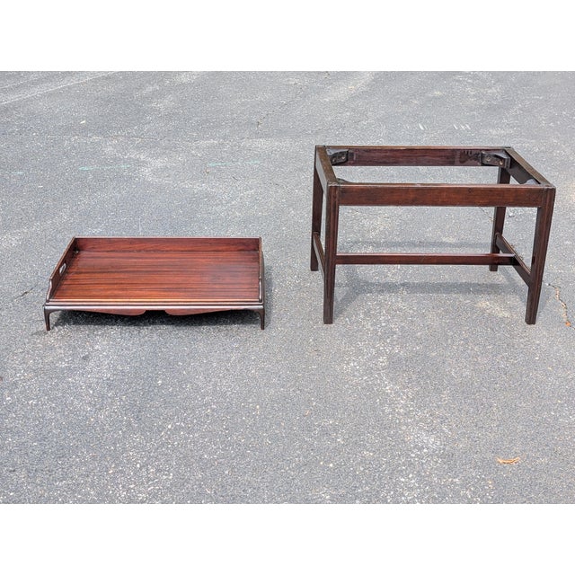 Late 19th Century English Mahogany Butler’s Tray Top Table For Sale - Image 10 of 12
