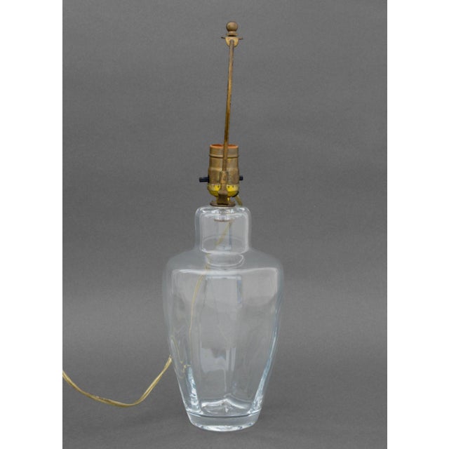 Late 20th Century Simon Pearce Clear Glass Table Lamp For Sale In New York - Image 6 of 8