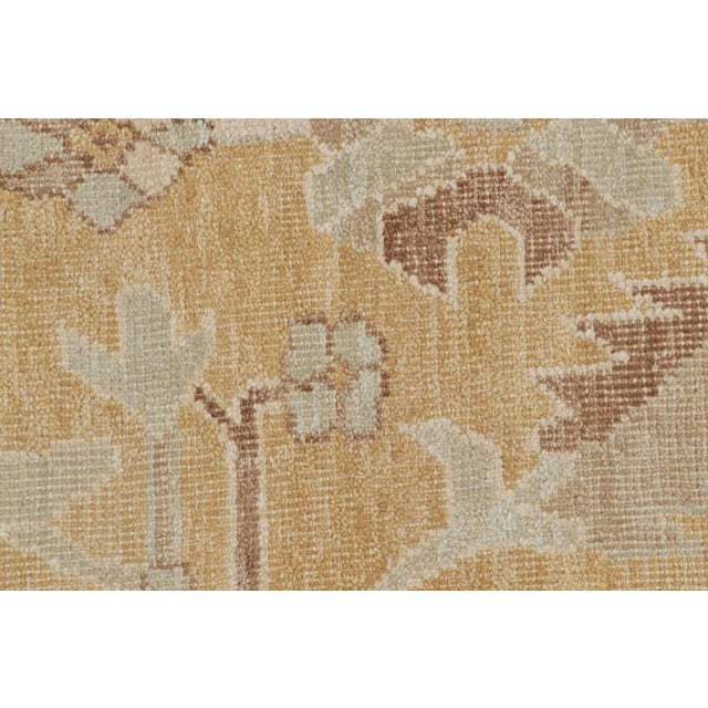 Rug & Kilim’s Oushak Style Rug in Gold With All Over Floral Patterns For Sale In New York - Image 6 of 7