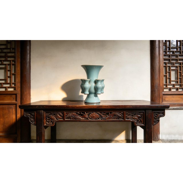 Ceramic Chinese Ceramic Vase,Ru Ware Celadon Glaze Porcelain Vase For Sale - Image 7 of 9
