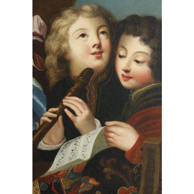After J-F Courtin, The Zither Player, 1850, Oil on Canvas, Framed For Sale - Image 12 of 18
