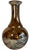 Amber Art Glass Abstract Iridescent Tortoise Shell Vases- Set of Two For Sale - Image 8 of 18