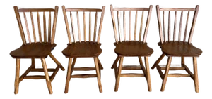 Hunt Country Furniture Shaker Style Light Oak Dining Side Chairs - Set of 4