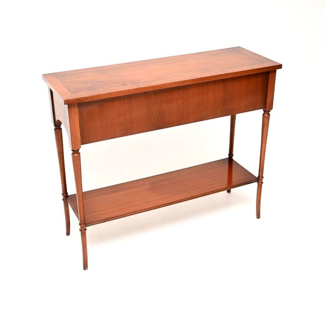 Vintage Inlaid Georgian Style Console Table, 1950 For Sale - Image 4 of 10