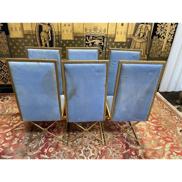 Dining Chairs in Stainless Steel, 1970s, Set of 6 For Sale - Image 3 of 11