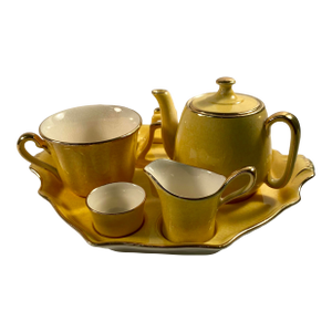 1930s Royal Winton Countess Pattern Art Deco Style English 7 Piece Breakfast Set