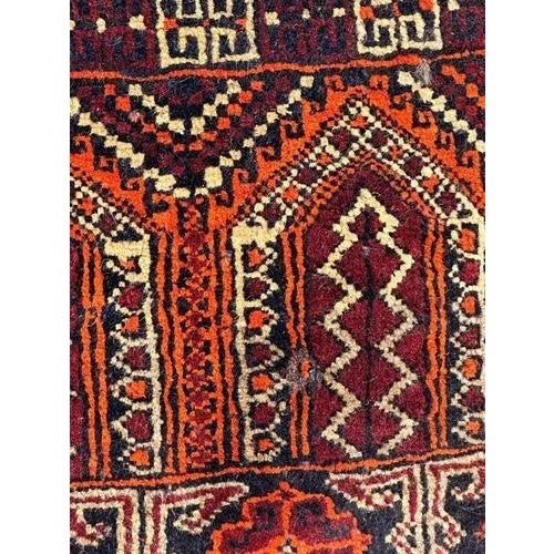 Small Vintage Turkmen Baluch Rug, 1980s For Sale - Image 3 of 11