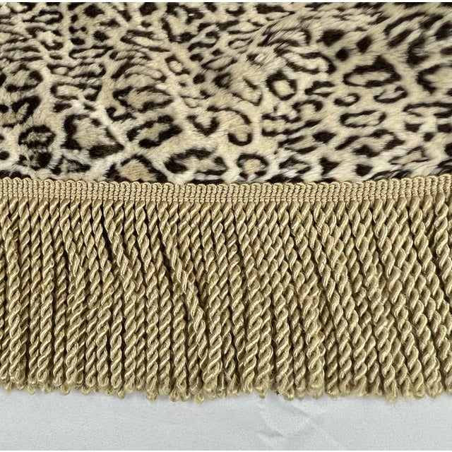 Custom Faux Snow Leopard Throw With Bullion Fringe Chairish
