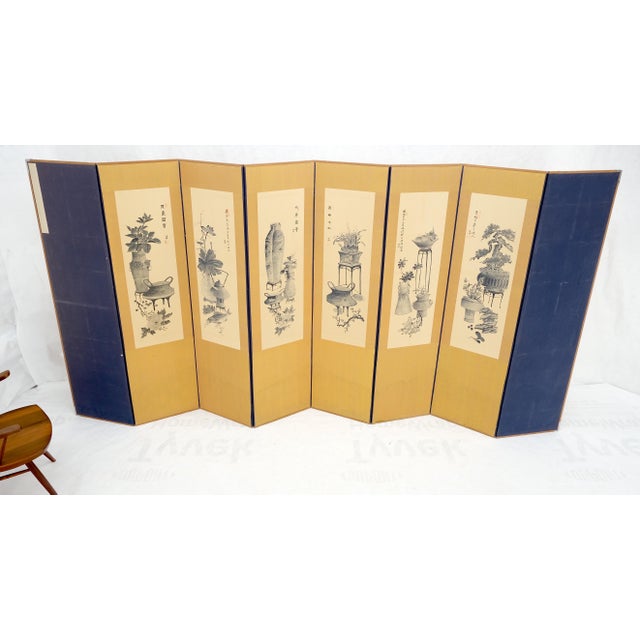 Chinese Oriental Decorative 8 Panel Silk Embroidery Peacock Scene Room Divider Screen For Sale - Image 3 of 18
