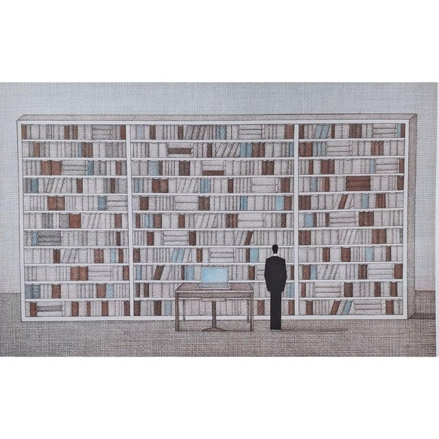 Contemporary Joanna Wiszniewska Domańska, Library of Words and Dreams, 2024, Etching & Paper For Sale - Image 3 of 5