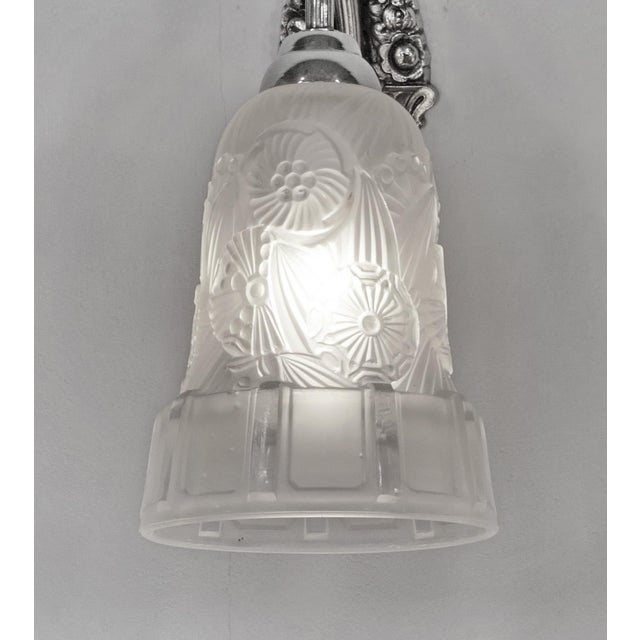 Art Deco 1930s French Art Deco Wall Sconces by Hettier & Vincent - A Pair For Sale - Image 3 of 10