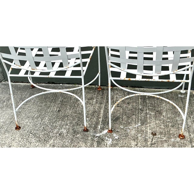 Vintage Wrought Iron Dining Chairs After Papperzini For Sale - Image 15 of 15