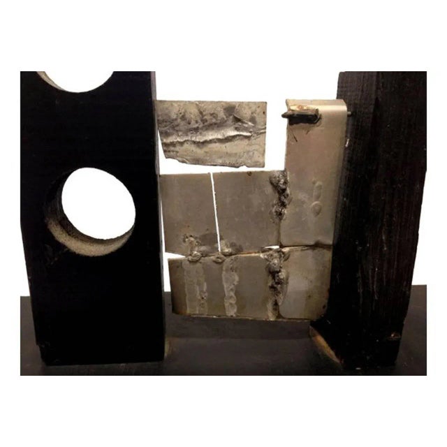 A smaller Maquette/Model for a larger piece titled "Gateways" wood and aluminum sculpture by Doris Ann Warner (American,...