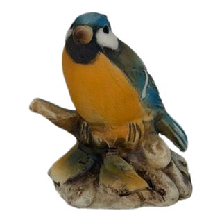 Capodimonte Savastano Eurasian Blue Tit Ceramic Figurine Bird on a Branch 4496b For Sale