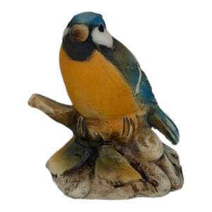 Capodimonte Savastano Eurasian Blue Tit Ceramic Figurine Bird on a Branch 4496b