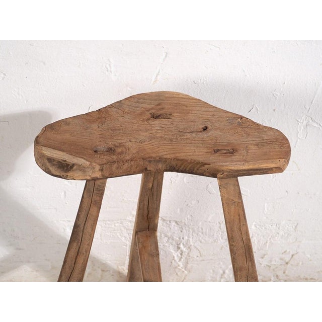 Antique Chinese Elm Stool, 1900s For Sale - Image 4 of 7