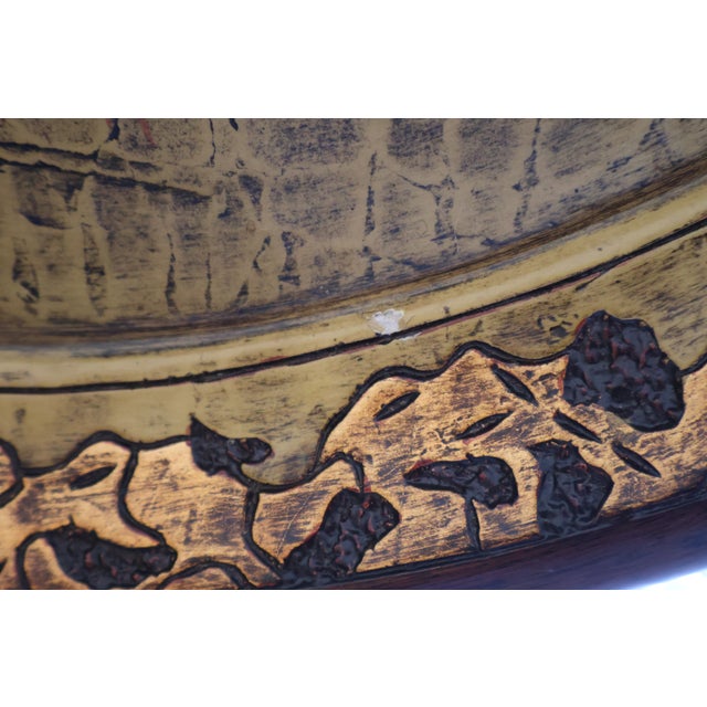 John-Richard Vintage John-Richard Chinoiserie Golden Pheasant Faux-Bamboo Tray Table For Sale - Image 4 of 18