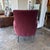 Julia Katrine Designs Burgundy Silk Velvet Accent Chair For Sale - Image 9 of 12