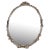 Silver and Gold Leaf Oval Mirror For Sale