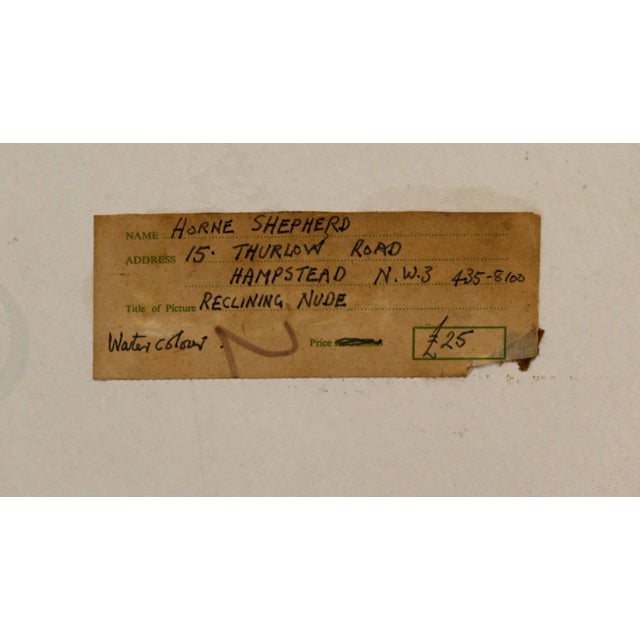 Paper 'Reclining Nude' by Sydney Horne Shepherd, Glasgow School of Art, Dundee, Post-Impressionist Figural For Sale - Image 7 of 7