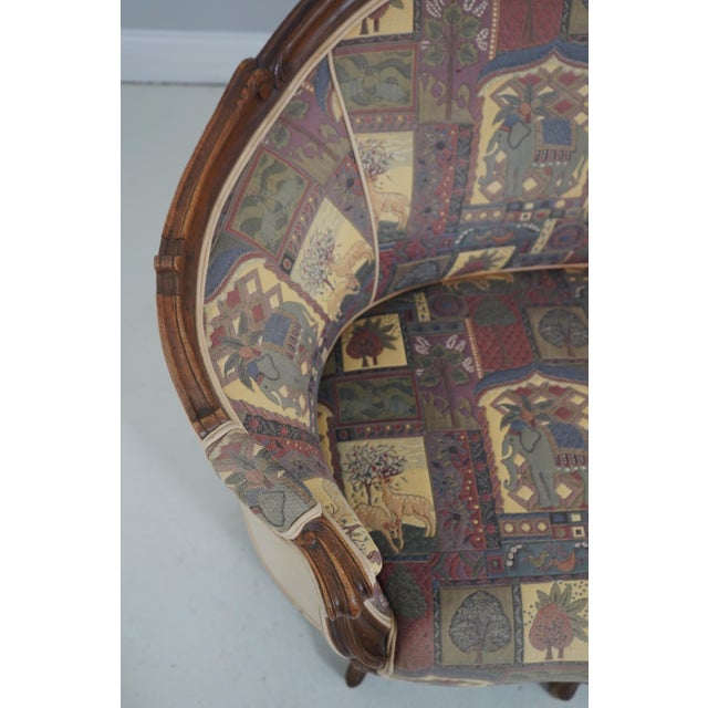 French 9 Leg Walnut Settee Loveseat For Sale In Philadelphia - Image 6 of 18