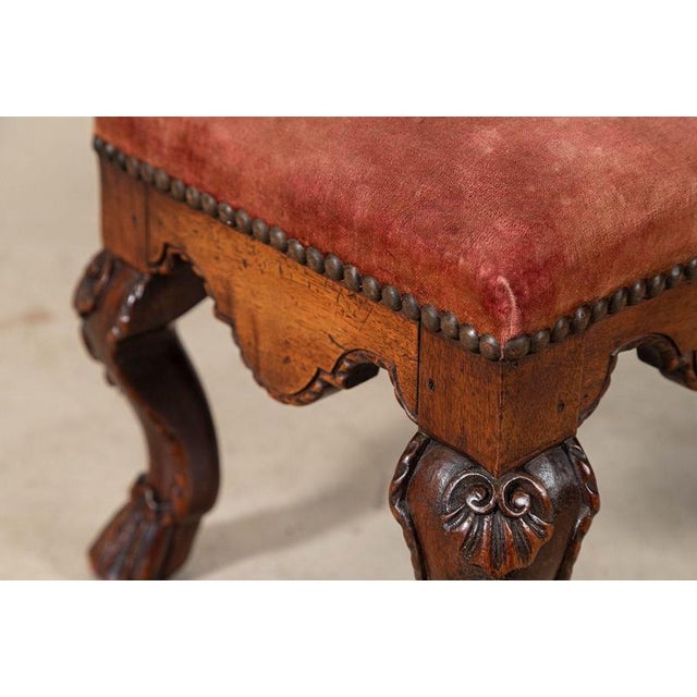 Circa 1870 English 19thC Queen Anne Style Walnut Stool W59 x D30 x H29.5 cm Weight 4Kg