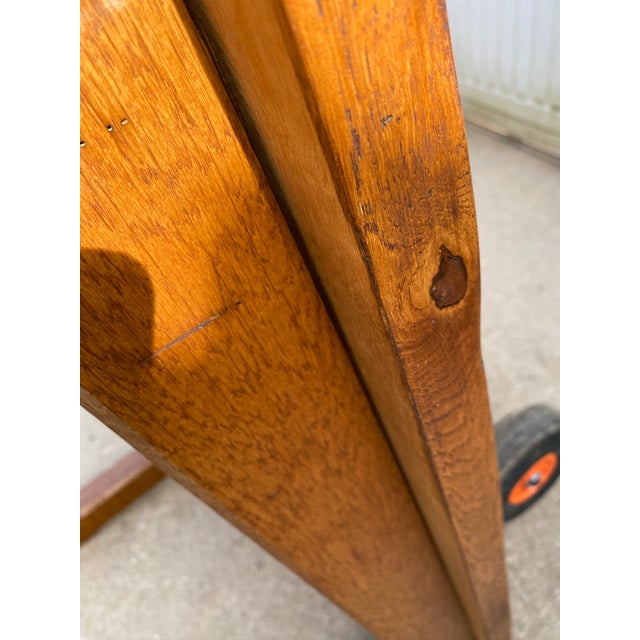 Rustic Vintage Farmhouse Dining Table in Oak, 1950 For Sale - Image 3 of 18