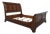 Ethan Allen Mahogany Newport Sleigh Queen Size Bed For Sale