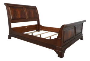 Ethan Allen Mahogany Newport Sleigh Queen Size Bed