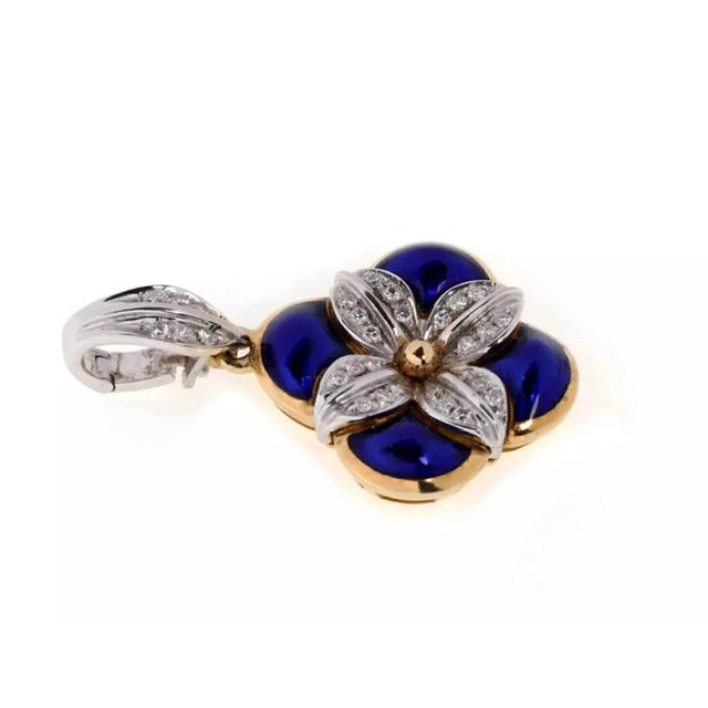 This beautiful authentic pendant is from H. Stern, it is crafted from 18k yellow and white gold with a polished finish....