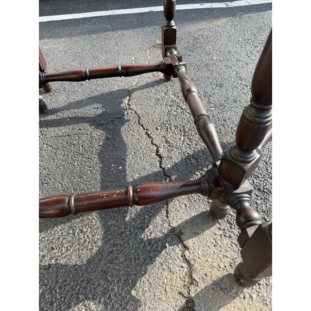 Antique Elite Furniture Co Mahogany Gate Leg Drop Leaf Expandable Table For Sale - Image 13 of 16