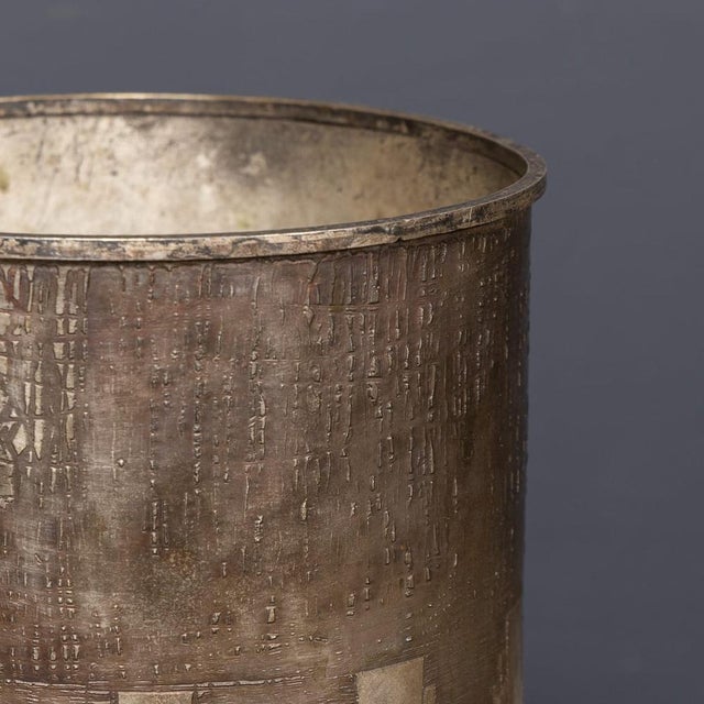 Antique French Arts and Crafts Metal Stick Stand by Gallinarc, 1910 For Sale - Image 9 of 13