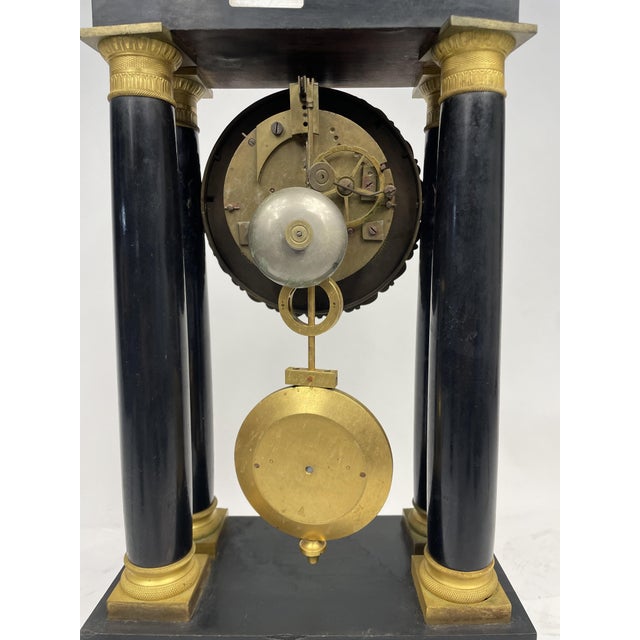 Antique French Empire Style Clock, 1800s For Sale - Image 14 of 17