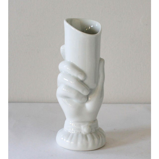 Vintage Limoges, France White Porcelain Hand Vase Chairish
