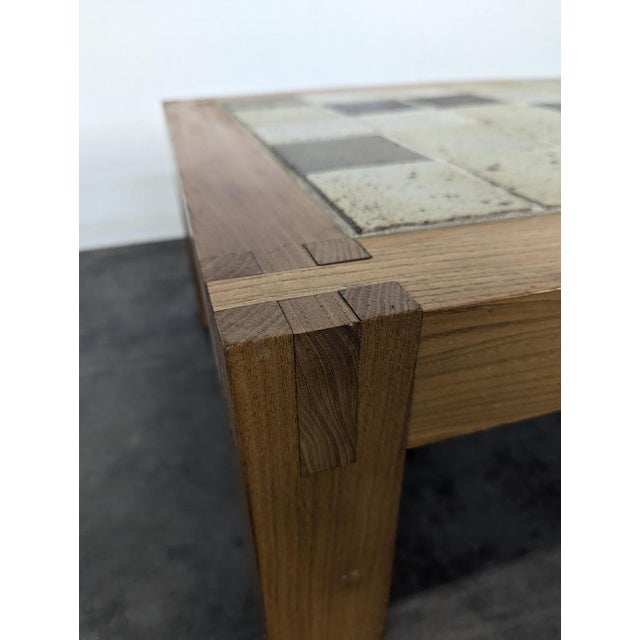 Coffee Table in Elm and Porcelain Stoneware from Maison Regain For Sale - Image 4 of 7