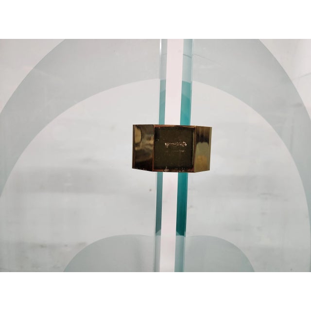 Vintage Etched Glass Paravent Screen Room Divider For Sale In Miami - Image 6 of 9