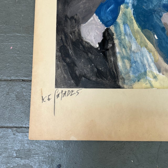 Folk Art 1970’s Original Folk Outsider Art Painting “Ice Capades” For Sale - Image 3 of 6
