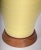Metal Mid 20th Century Design-Technics Style Yellow Banded Art Pottery Table Lamp For Sale - Image 7 of 9