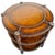Vintage Regency Leather & Brass 3-Tier Round Center Table - Attributed to Maitland-Smith For Sale In San Diego - Image 6 of 10