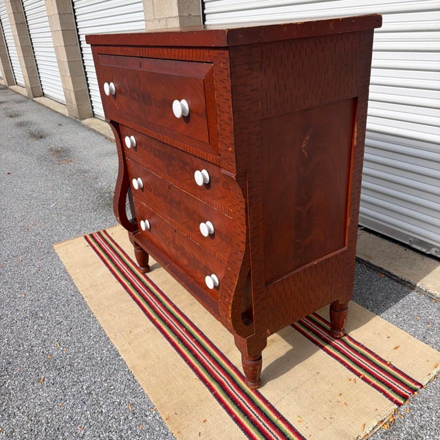 Antique Pennsylvania Grain-Painted Empire Chest of Drawers, Circa 1850s For Sale - Image 6 of 18