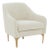 Wood Serena Cream Velvet Accent Chair For Sale - Image 7 of 7